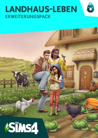 Die Sims 4 Landhaus Leben Cover Huehner Kuehe Dorf Obs Gemuese