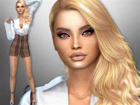 Sims 4 Model Frau Woman blond