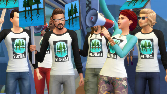 Die Sims 4 Land Staat Demo Streik