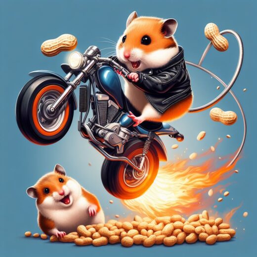 hamster motorrad stunt horrgy action